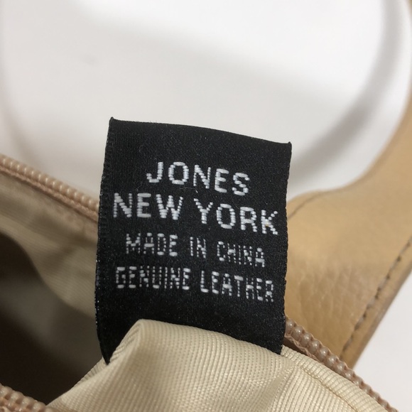Jones New York camel colored leather handbag EUC - Picture 5 of 7
